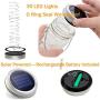 Aikeve Mason Jar Solar Lights,8 Pack 30 Led Fairy Hanging Jar Lights,Solar Lanterns for Outdoor Patio Party Garden Wedding Christmas Decor Lights(Mason Jars/Handles Included)