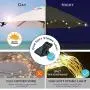 8 Modes Solar Umbrella Lights + 8 Pack 20 LEDs Solar Wine Bottle Lights with Cork