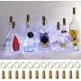Ehome Wine Bottle Lights with Cork, 12 Pack 20LED Fairy String Lights Battery Operated, 7.2ft Silver Copper Wire Cork Lights for Liquor Bottles Party Christmas Decoration Halloween Wedding - White Ehome Wine Bottle Lights with Cork, 12 Pack 20LED Fairy String Lights Battery Operated, 7.2ft Silver Copper Wire Cork Lights for Liquor Bottles Party Christmas Decoration Halloween Wedding - White