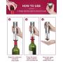 Foneta Electric Wine Opener Rechargeable Wine Bottle Opener with Charging Base, Wine Aerator Pourer, Foil Cutter, Wine Stoppers