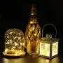 CYLAPEX Pack of 6 Wine Bottle Lights with Cork, 20 LED Wine Bottle with Lights on Copper Wire, LED Cork Lights for DIY of LED Decoration, Wedding Centerpiece, Party, Christmas, Halloween, (Warm White) CYLAPEX Pack of 6 Wine Bottle Lights with Cork, 20 LED Wine Bottle with Lights on Copper Wire, LED Cork Lights for DIY of LED Decoration, Wedding Centerpiece, Party, Christmas, Halloween, (Warm White)