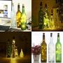 Wine Bottle Light with Cork, 6 Pack Battery Operated Cork Lights for Wine Bottles Cork String Lights Fits All Bottle Shape, 20 LED Warm White Fairy Lights for DIY, Party, Decor, Halloween,Wedding