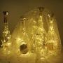 Solar Wine Bottle Lights, 6 Pack Solar Diamond Cork Lights(Bottle NOT Include), 20LEDs String Fairy Lights Waterproof Outdoor Lights for Wedding Holiday Garden Patio Pathway Decorative(Warm White)