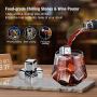 Electric Wine Opener, Rechargeable Automatic Corkscrew Wine Bottle Opener Set, w/4 Chilling Ice Cubes, Wine Pourer, Foil Cutter, Stainless Steel