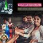 LED Coaster,12 Pack Light Up Coasters,LED Bottle Lights,Bottle Glorifier,LED Sticker Coaster Discs Light Up for Drinks,Flash Light Up Cup Coaster Flashing Shots Light (Cool-White)