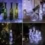KZOBYD 8 Pack Solar Powered Wine Bottle Lights 20 LED Waterproof Bottle Lights Fairy Cork String Craft Lights for Wine Bottles Garden Patio Outdoor Tabletop Decor (White)