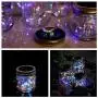 KZOBYD 6 Pack Mason Jar Lid Solar Waterproof Fairy Starry Firefly Lights for Regular Mouth Mason Jar Lantern on Patio Yard Pathway Festivals Home Decor(Jars Not Included)(6, Colorful)