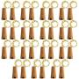 Lvyinyin 20 LED Wine Bottle Cork Lights Copper Wire String Lights, 6.6 Battery Operated Flexible Fairy Lights for DIY Christmas, Holloween Wedding and Party Decor, Warm White, 30 Packs