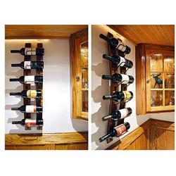 Wall Mounted Wine Rack | Hanging Liquid Bottle Shelf Rustic Barrel Stave Hanging Wooden Wall-Mounted Wine Rack