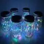 XVZ Solar Mason Jar Lid Lights 2 Pack 20 LED Light String Fairy Light,IP65 Waterproof Light for Garden Deck Patio Party Wedding Christmas Decorative Lighting (Multicolor)