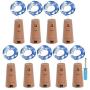 LRCXL 9 PCS Wine Bottle Cork String Lights - 18inch/ 47cm 10 LED Silver Wire Lights Starry LED Lights for Bottle DIY, Halloween Party, Christmas, Wedding Decoration (Blue)