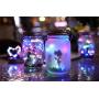 XINGTONG Solar Mason Jar Lid Lights - Solar Fairy Lights Outdoor Waterproof Firefly Jar Lids String Lights for Patio Yard Garden Outdoor Festival Decor (Jars Not Included) (8 Pack)