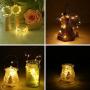 Lvyinyin 20 LED Wine Bottle Cork Lights Copper Wire String Lights, 6.6 Battery Operated Flexible Fairy Lights for DIY Christmas, Holloween Wedding and Party Decor, Warm White, 30 Packs