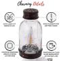 Rustic LED Mini Mason Jar Night Light in Bronze | Auto On/Off Sensor | Farmhouse Wall Decor | Quality Constuction | Energy Efficient LED Bulb | Timeless Design | Plug in Light Fixture for Home