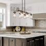 Mason Jar Chandelier, 6-Light Kitchen Island Lighting, 27.5& Farmhouse Chandelier for Dining Room with Glass Shades Mason Jar Chandelier, 6-Light Kitchen Island Lighting, 27.5& Farmhouse Chandelier for Dining Room with Glass Shades