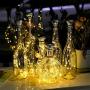 Ostritec Upgraded 8 Pack Solar Wine Bottle Lights,20 LED with Cork Solar Fairy String Lights Silver Wire Light ,Outdoor Waterproof Bottle Lights, for Garden Terrace Party Decoration (Warm White)