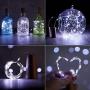 Wine Bottle Lights with Cork, 8 Lighting Modes 12 Pack 20 LED Waterproof Battery Operated Cork Lights, Silver Wire Mini Fairy Lights for Liquor Bottles DIY Party Christmas Wedding Décor Pure White