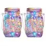 XVZ Solar Mason Jar Lid Lights 2 Pack 20 LED Light String Fairy Light,IP65 Waterproof Light for Garden Deck Patio Party Wedding Christmas Decorative Lighting (Multicolor)