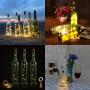 Wine Bottle Light with Cork, 6 Pack Battery Operated Cork Lights for Wine Bottles Cork String Lights Fits All Bottle Shape, 20 LED Warm White Fairy Lights for DIY, Party, Decor, Halloween,Wedding