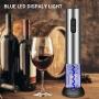 REDMOND Electric Wine Opener, Rechargeable Cordless Stainless Steel Automatic Corkscrew Wine Opener with Foil Cutter Base, Cork Remover for Wine Bottle LED Indicator Light for Home Use, WO002