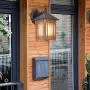 1-Light Outdoor Exterior Waterproof Wall Lantern on Diecast Aluminum with Art Glass,Dark Wood Grain Porch Lights, Exterior Wall Sconce Lighting, Anti-Rust Wall Lamp 1-Light Outdoor Exterior Waterproof Wall Lantern on Diecast Aluminum with Art Glass,Dark Wood Grain Porch Lights, Exterior Wall Sconce Lighting, Anti-Rust Wall Lamp