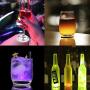 Xfunjoy LED Coaster, LED Sticker Lights, LED Bottle Lights Cup Holder Lights for Wine Liquor Bottle, Bottle Sparklers for Champagne, Party, Bar 12Pcs ,Colorful
