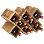 MyGift Countertop Burnt Wood 8-Bottle Wine Rack