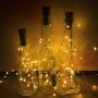 [6-Pack] Cork Lights 6.56 ft 20 Led Wine Bottle Lights Battery Operate Waterproof Silver Fairy Lights for Liquor Bottles Crafts, Bedroom, DIY, Party, Wedding Gift Decor Indoor Outdoor (Cool White)