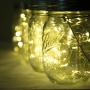 Mason Jar Solar Lights, 30 LEDs 8 Pack Lids String Lights Firefly Jars Waterpoof for Outdoor Christmas Holidays Yard Decorations - Warm White(No Jars)