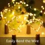 Olafus Wine Bottle Lights, 24 Pack 20 LEDs Cork Lights for Wine Bottles, Mini Fairy Lights Battery Operated Copper Wire Micro Starry String Lights for Jars DIY Crafts Wedding Bar Decor Warm White