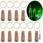 LRCXL Set of 10 Wine Bottle Cork Lights - 18inch/ 47cm 10 LED Silver Wire Lights String Starry LED Lights for Bottle DIY, Halloween Party, Christmas, Wedding Decoration (Green) LRCXL Set of 10 Wine Bottle Cork Lights - 18inch/ 47cm 10 LED Silver Wire Lights String Starry LED Lights for Bottle DIY, Halloween Party, Christmas, Wedding Decoration (Green)