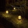 Outdoor Solar Garden Stake Lights-2 Pack Mason Jar Glass Hanging Lantern Lights Decorative Lights for Path,Patio,Porch,Pathway,Yard,Lawn,Decoration