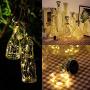 KZOBYD 8 Pack Solar Diamond Bottle Lights Creative Bottle Cork with Lights 20 LED Wine Bottle Lights Cork String Fairy Light Solar Powered for Garden Patio Outdoor Tabletop Decor (Warm White)