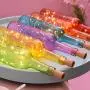 LED Wine Bottles with Lights Inside Lighted Glass Bottle Decorative Light(Pink,Blue,Yellow,Orange,Red,Green) - Decorative Glass Bottles for Wedding