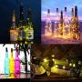 LEDIKON 20 Pack 20 LED Wine Bottle Lights with Cork,3.3Ft Silver Wire Warm White Cork Lights Battery Operated Fairy Bottle Lights for Wedding Party Wine Liquor Bottles Bar Décor