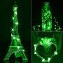 LRCXL Set of 10 Wine Bottle Cork Lights - 18inch/ 47cm 10 LED Silver Wire Lights String Starry LED Lights for Bottle DIY, Halloween Party, Christmas, Wedding Decoration (Green)