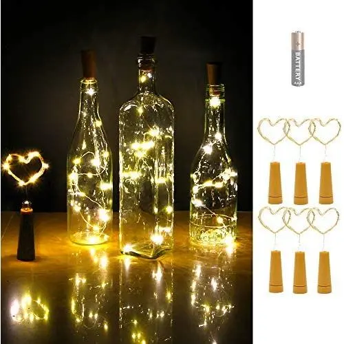 Wine Bottle Cork Lights, iMazer AAA Battery Operated Micro Artificial Copper Wire Starry Fairy String Lights for Christmas, Party, Wedding, Wine Bottle Decorations 6Pack (Battery Powered Warm White) Wine Bottle Cork Lights, iMazer AAA Battery Operated Micro Artificial Copper Wire Starry Fairy String Lights for Christmas, Party, Wedding, Wine Bottle Decorations 6Pack (Battery Powered Warm White)