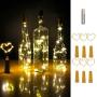 Wine Bottle Cork Lights, iMazer AAA Battery Operated Micro Artificial Copper Wire Starry Fairy String Lights for Christmas, Party, Wedding, Wine Bottle Decorations 6Pack (Battery Powered Warm White)