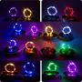 StarryMine Upgraded Solar Mason Jar Lights, 8 Pack 10 LED Waterproof Fairy Firefly Jar Lids String Lights with Hangers(Jars not Included), Patio Yard Garden Wedding Easter Decoration - 8 Colors