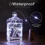 Wine Bottle Lights with Cork, 8 Lighting Modes 12 Pack 20 LED Waterproof Battery Operated Cork Lights, Silver Wire Mini Fairy Lights for Liquor Bottles DIY Party Christmas Wedding Décor Pure White