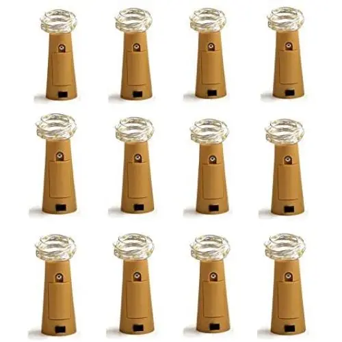 Dreamworth Set of 12 Wine Bottle Cork Lights - 39inch/1m 10 LED Silver Wire Lights String Starry LED Lights for Bottle DIY, Party, Decor, Christmas, Halloween, Wedding or Mood Lights(Warm White) Dreamworth Set of 12 Wine Bottle Cork Lights - 39inch/1m 10 LED Silver Wire Lights String Starry LED Lights for Bottle DIY, Party, Decor, Christmas, Halloween, Wedding or Mood Lights(Warm White)
