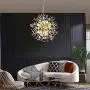 Modern Crystal Chandelier Light Fixture with 8/9-Lights, Firework ​Sputnik Chandeliers Hanging Pendant Lamps Suitable for Dining Room Bedroom Kitchen Living Room Hall Corridor(Gold, 19.69in)