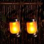 YUEFA Solar Lanterns Outdoor Waterproof, Mason jar Hanging Solar Garden Lights lantrens,for DIY Garden Patio Holiday and Outdoor Large Lawn Decoration