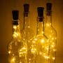 Wine Bottle Lights with Cork 20 LED Copper Wire String Lights, Pack of 6 Battery Operated Starry String Led Lights for Bottles DIY Christmas Wedding Party Decoration (Warm White)