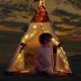 8 Modes Solar Umbrella Lights + 15 Pack 20 LED Wine Bottle Lights with Cork Fairy Lights