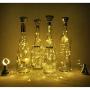 Solar Wine Bottle Lights, 6 Pack Solar Diamond Cork Lights(Bottle NOT Include), 20LEDs String Fairy Lights Waterproof Outdoor Lights for Wedding Holiday Garden Patio Pathway Decorative(Warm White)