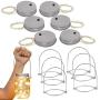 Brass Tacks Mason Jar Fairy Lights Lids (White, 6)