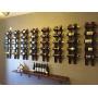 Wall Mounted Wine Rack | Hanging Liquid Bottle Shelf Rustic Barrel Stave Hanging Wooden Wall-Mounted Wine Rack