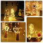 Wine Bottle Lights with Cork, Fulighture 6.6FT 20 LED Copper Wire String Light, Battery Operated Mini Fairy String Light for Liquor Bottle Crafts DIY Party Wedding Decoration, Warm White, 5 Pack