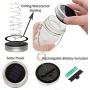 Aipatal Solar Mason Jar Lights 25 LED 6 Pack Hanging Solar Lights Outdoor Waterproof Fairy Jar Solar Lanterns for Patio Garden Hangers and Jars Included- Warm White